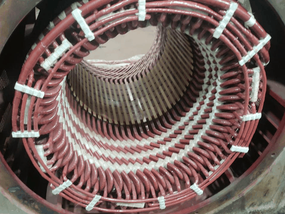 Completed Form-Wound Stator Ready for Thermal Baking & Curing